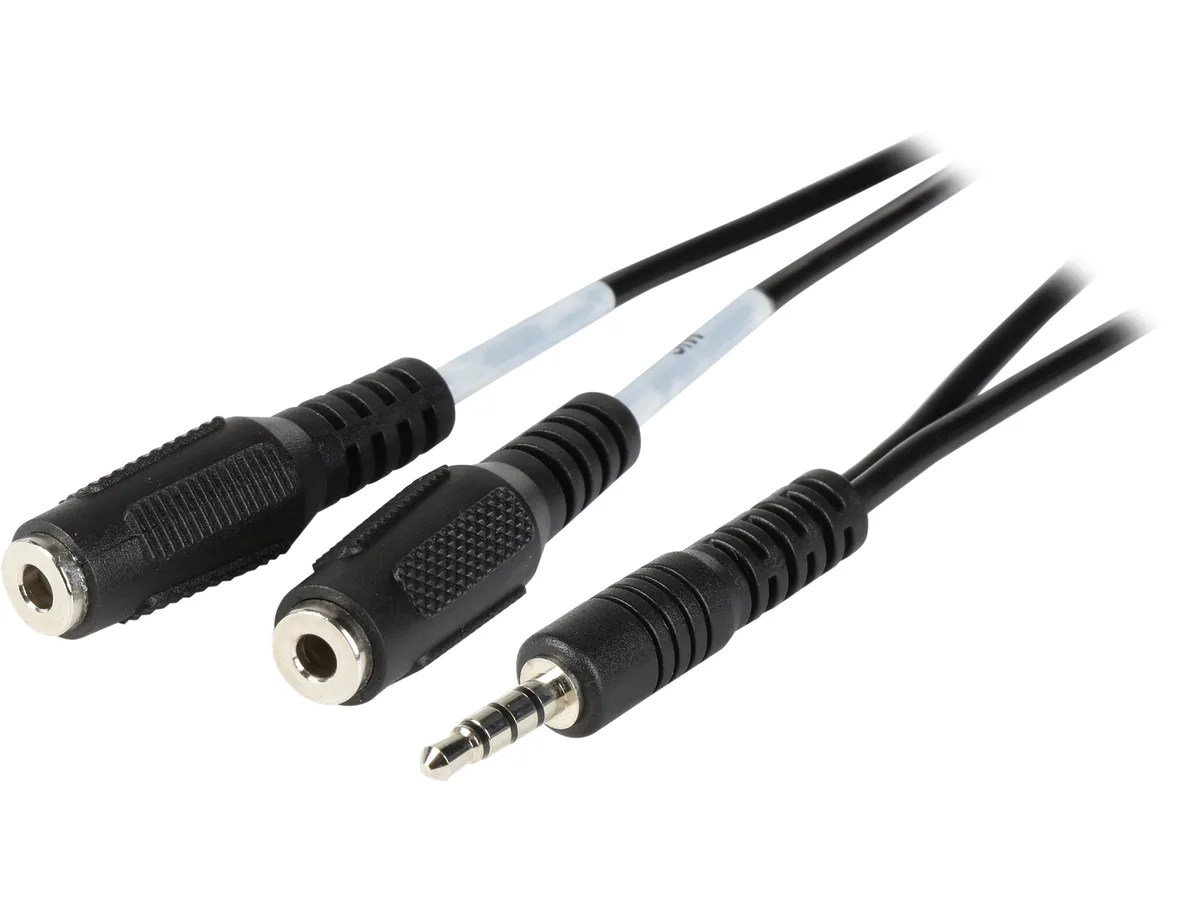 Tripp Lite Tripp Lite P318-06N-MFF 3.5mm 6" 3-Position Female to 4-Position Male Audio Splitter Adapter — product photo