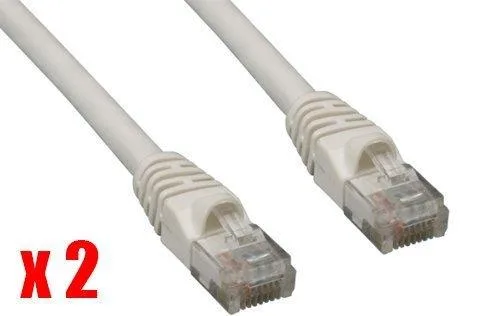 iMBAPrice iMBAPrice 200Ft Pack of 2 CAT5e RJ45 Patch Ethernet Network Cable 200 FT White — product photo