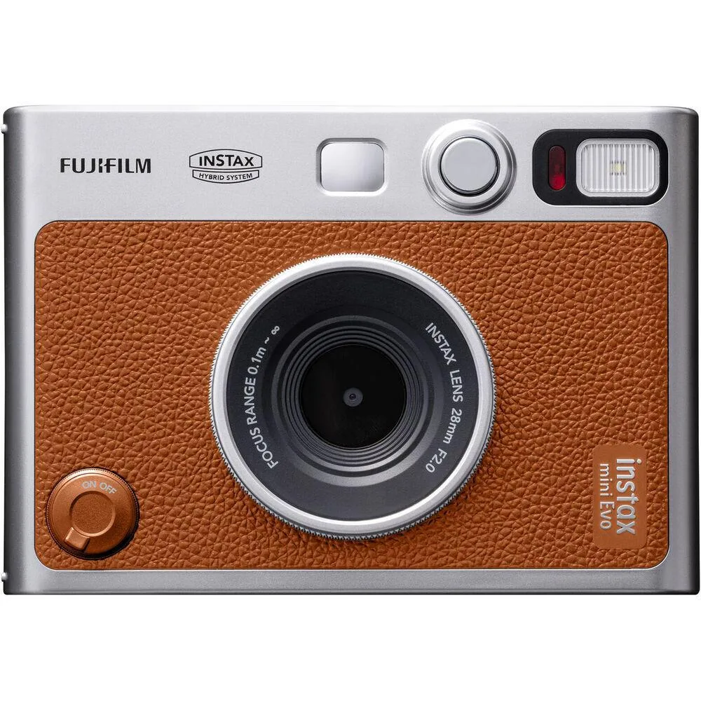 FUJIFILM FUJIFILM INSTAX MINI EVO Hybrid Instant Camera Brown — product photo