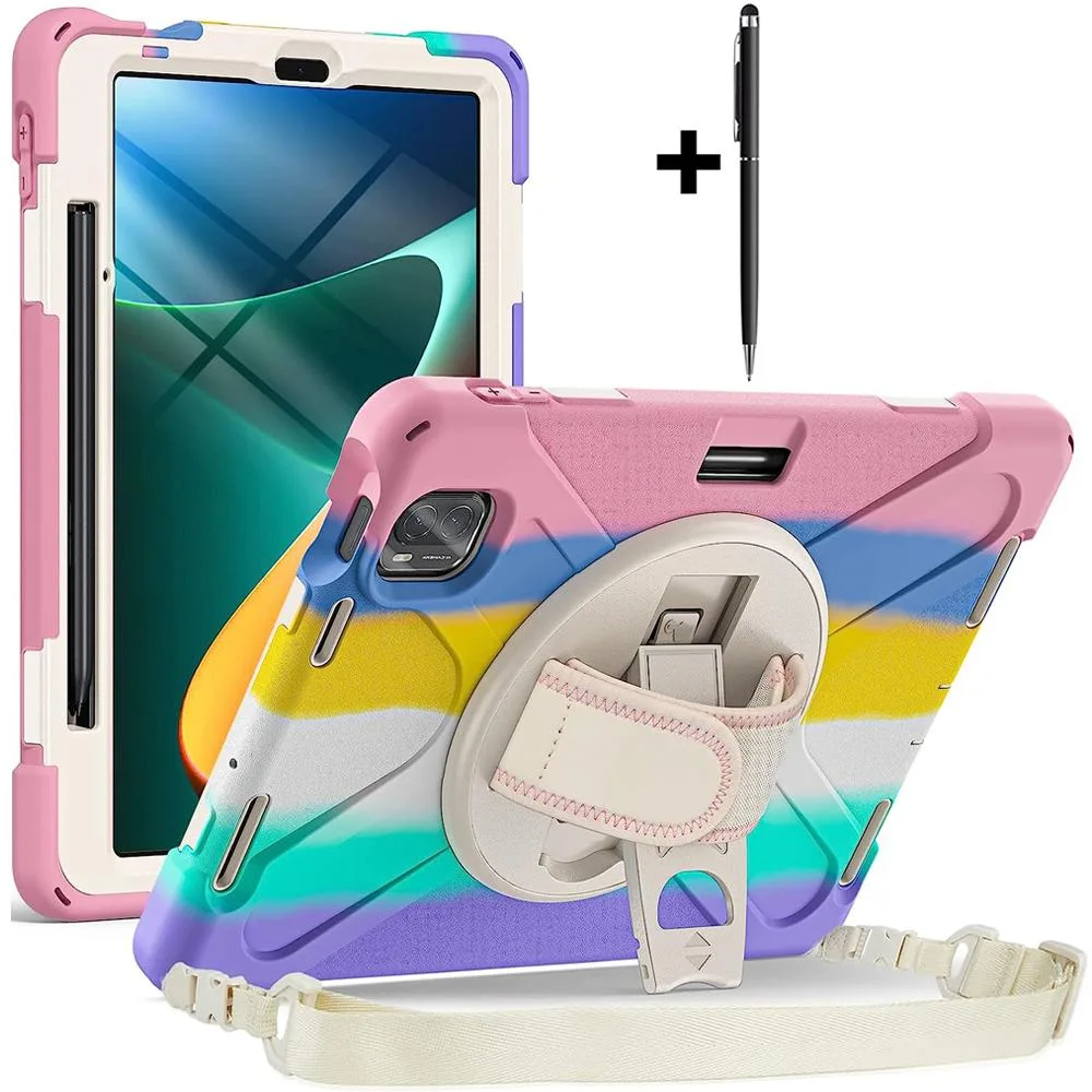 Werleo Werleo 11 inch Tablet Case Pink with Rotatable Handle, Shoulder Strap, Stylus Pen — product photo