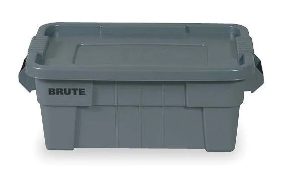 Rubbermaid Rubbermaid FG9S3000GRAY 14 gal storage tote with lid — product photo
