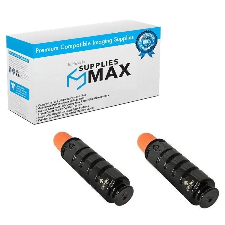 SuppliesMax SuppliesMax Toner Cartridge 2 Pack Black 15200 Pages GPR-48 2788B003_2PK — product photo