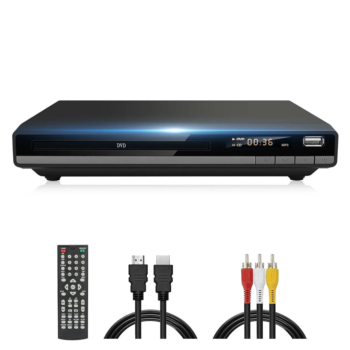  JOVELL DVD-168 DVD Player Region Free 1080P Upscaling USB 2.0 HDMI Black — product photo