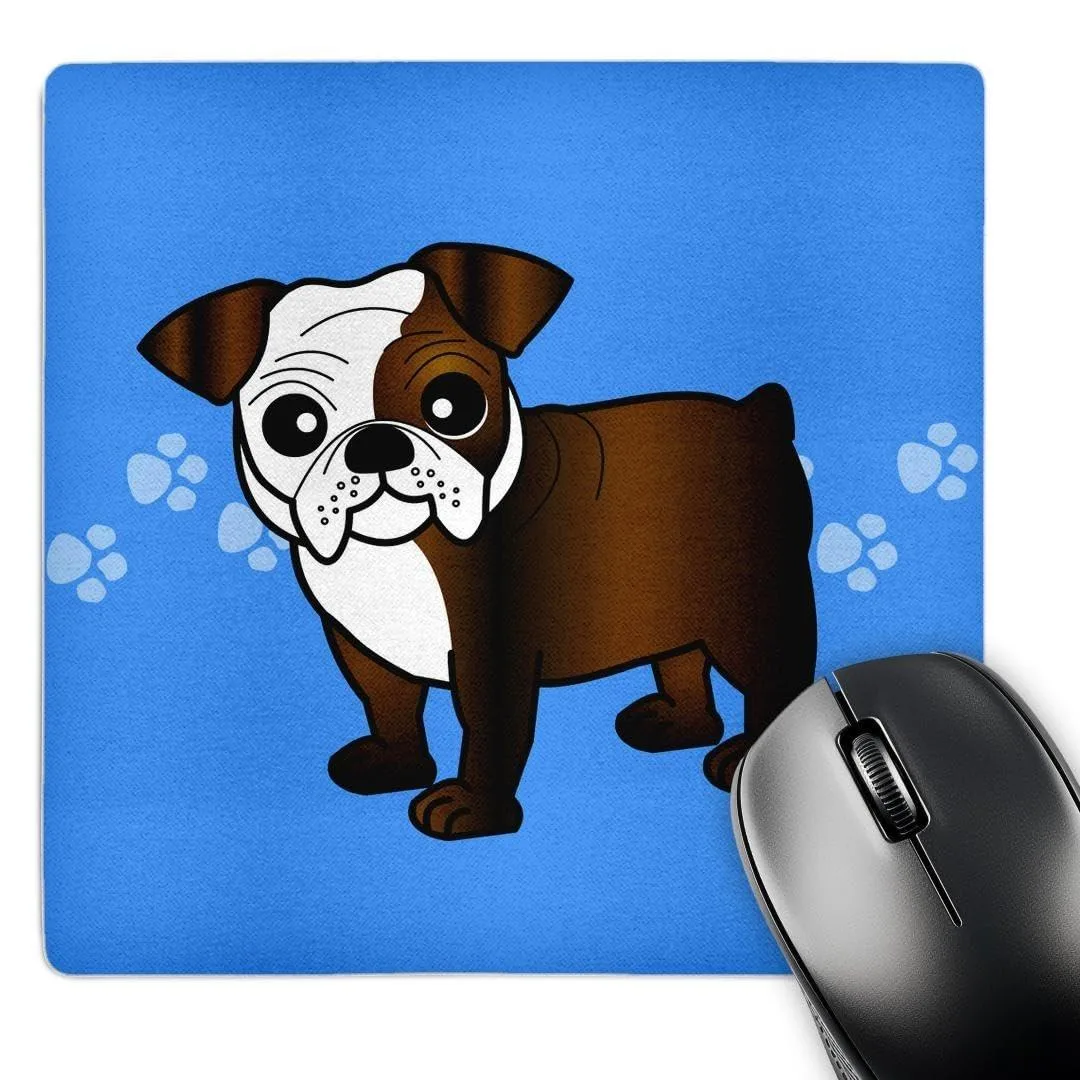 ALSEYE ALSEYE 2 in 1 accessory Cute Bulldog Dark Brindle White Coat Cartoon Dog Blue Pawprints .25 — product photo