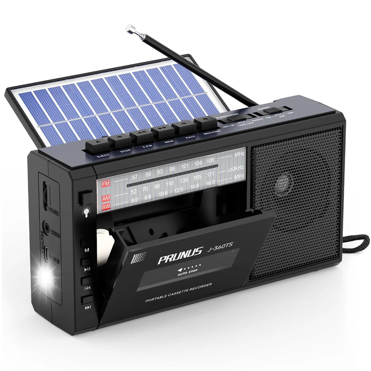  J-360 Cassette Player Boombox AM FM SW Bluetooth USB TF AUX 3.5mm — product photo
