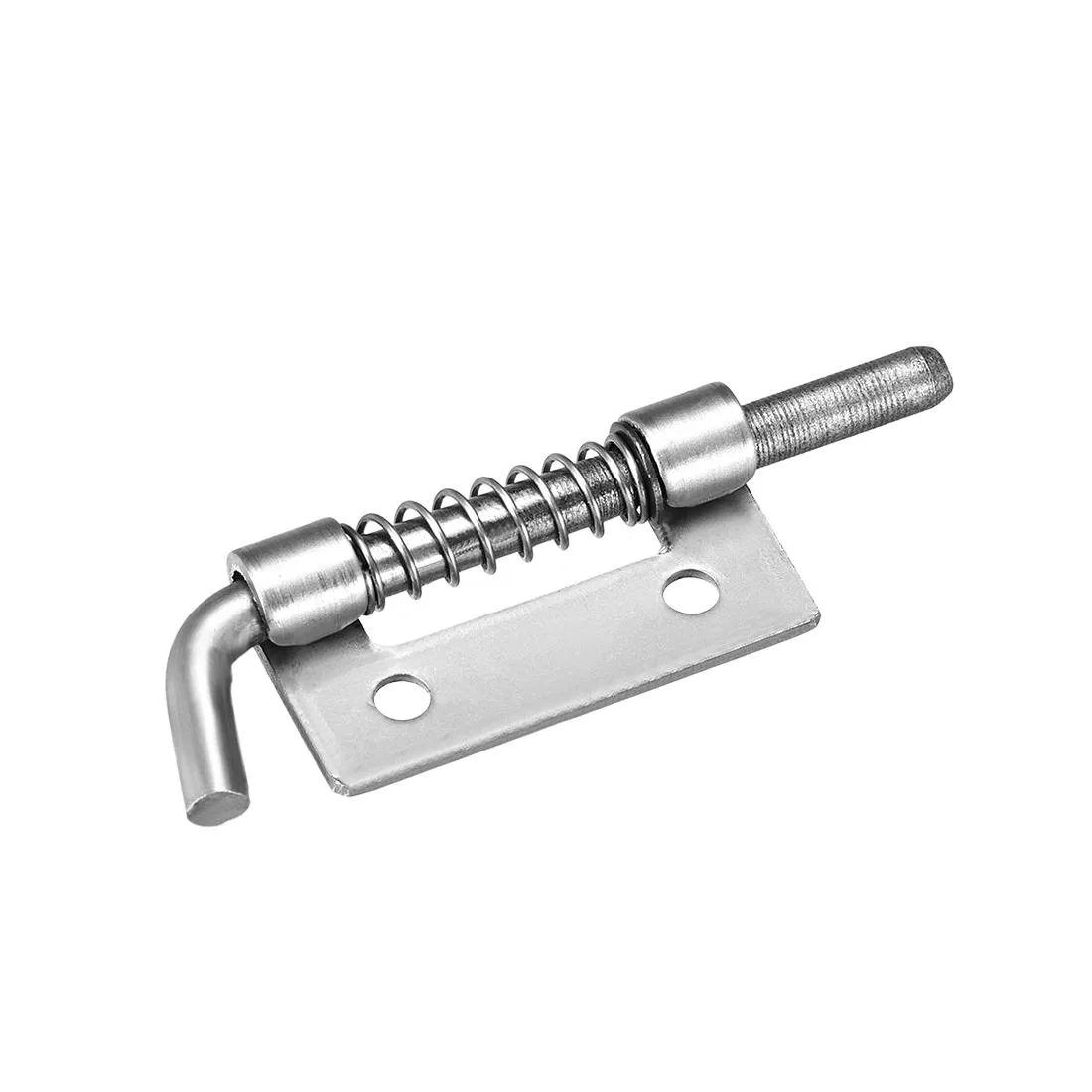 Five stainless steel barrel bolts with lever handles, brushed finish, right-handed orientation