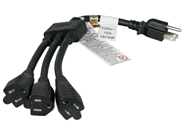 Nippon Labs Nippon Labs 30P-10W1-145PR3Y-30 14 AWG 1-to-3 Power Splitter Cord 30 in — product photo
