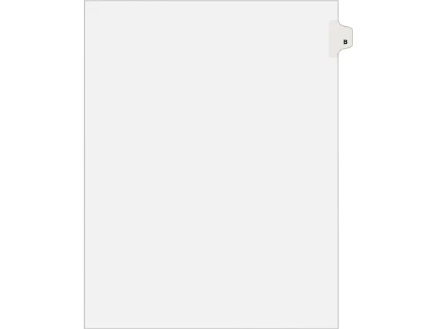 Avery Avery 1402 Legal Side Tab Dividers, Title B, Letter, White, 25/Pack — product photo