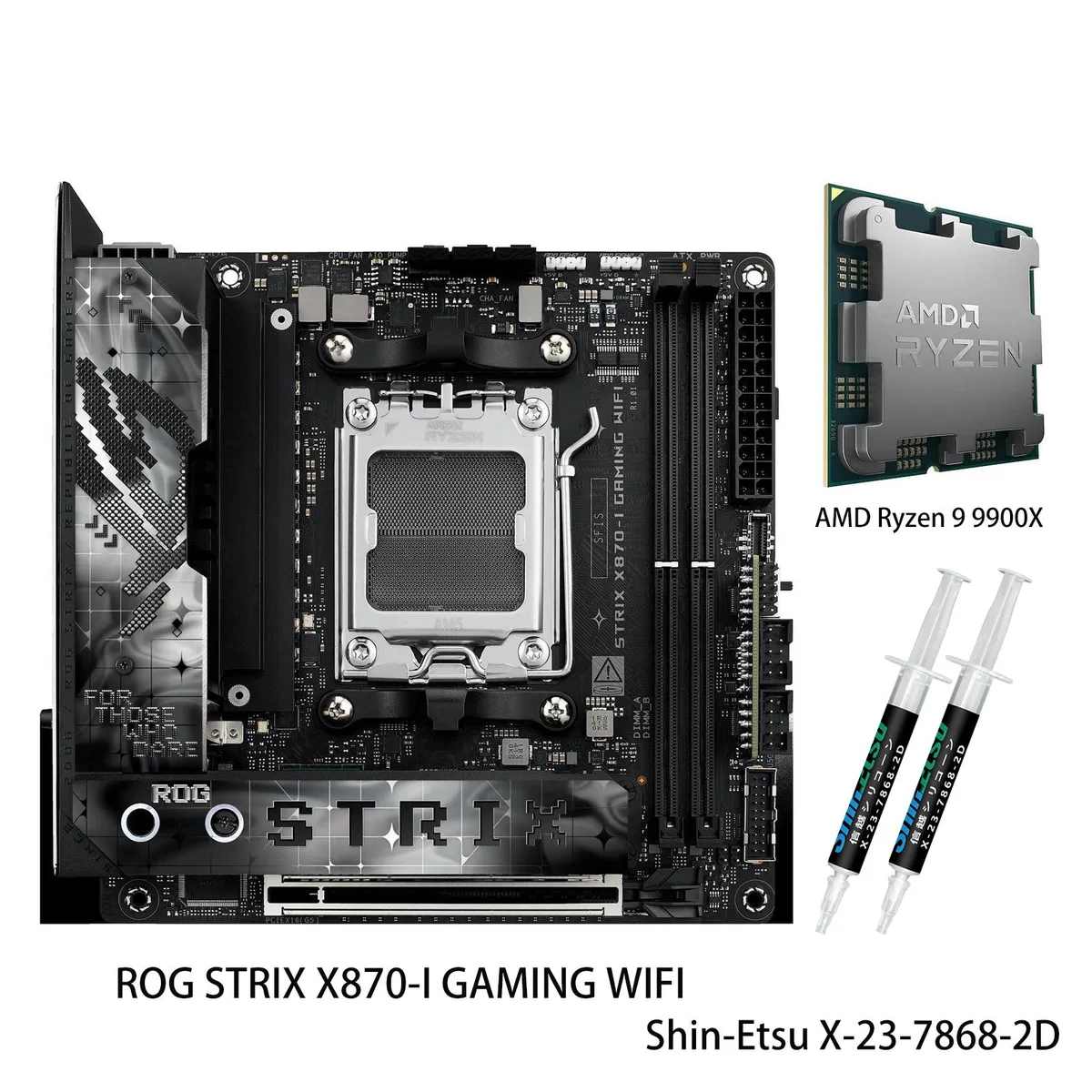 ASUS ASUS ROG STRIX X870-I GAMING WIFI + Ryzen 9 9900X combo — product photo