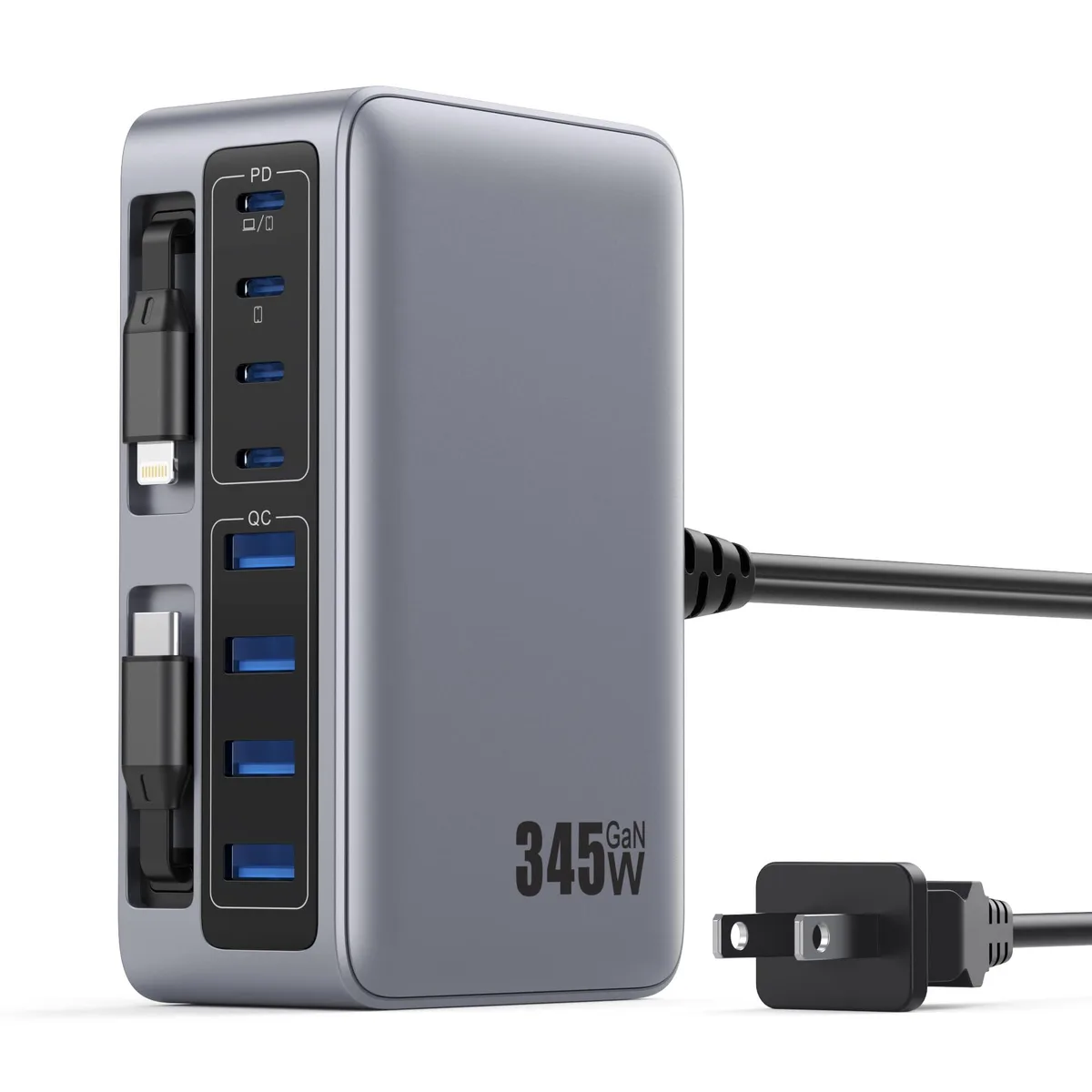  Feob HX100P7 10-in-1 345W GaN Charging Station A-Silver — product photo