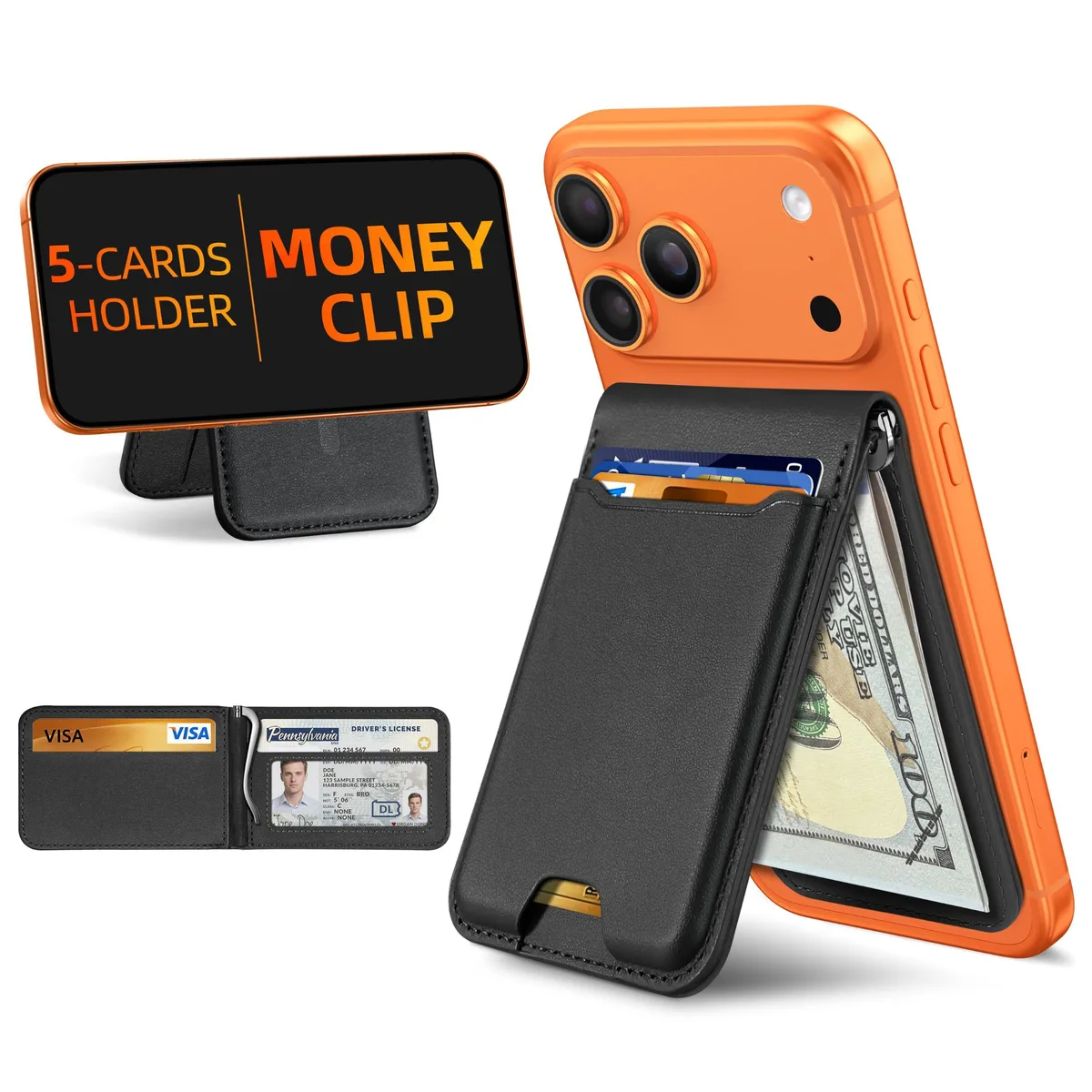 Viator Gear Cb190 Magnetic Wallet Stand Money Clip Black — product photo