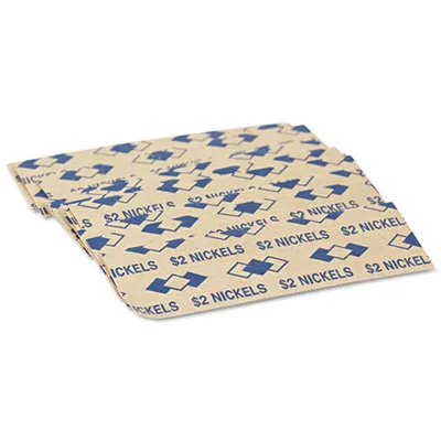 PM Company PM Company 53005 Tubular Coin Wrappers, Nickels, $2, 1000/Pack — product photo
