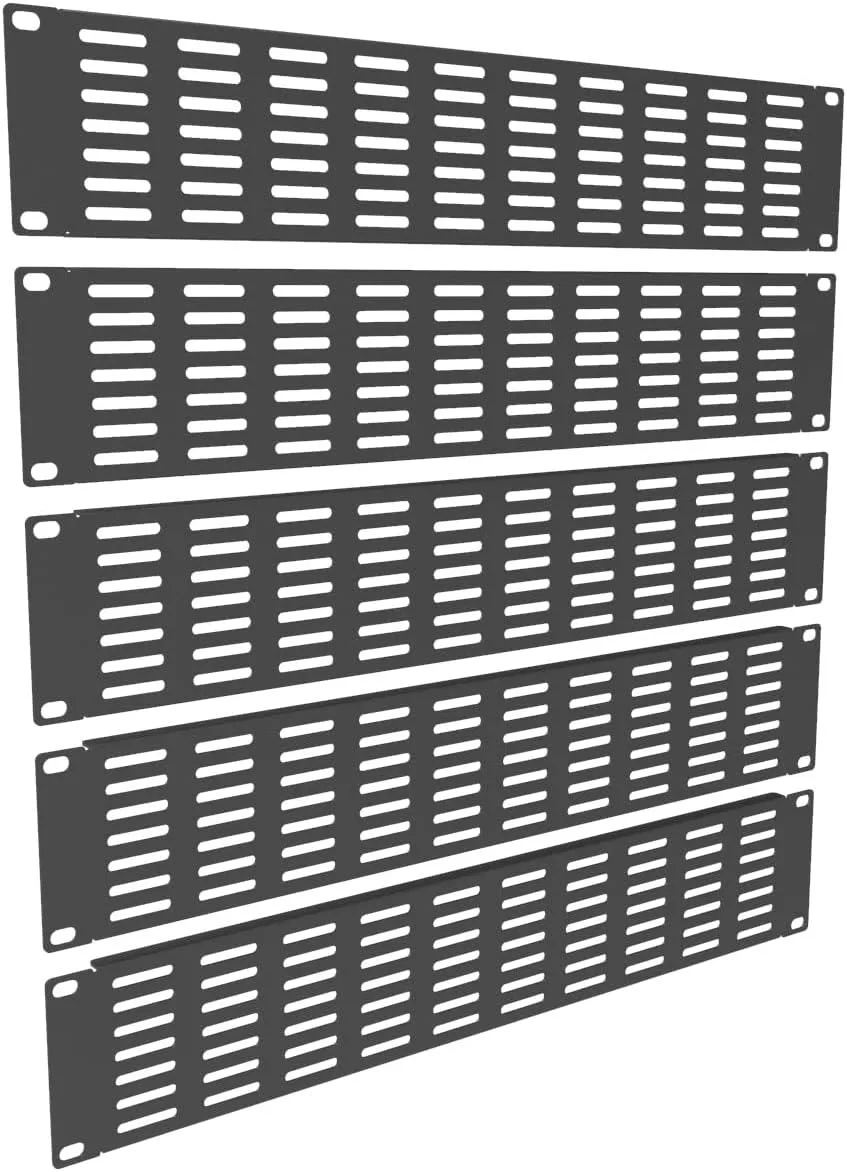PISKEKAT PISKEKAT 5 Pack 2U Vented Blank Panel 19in Black — product photo