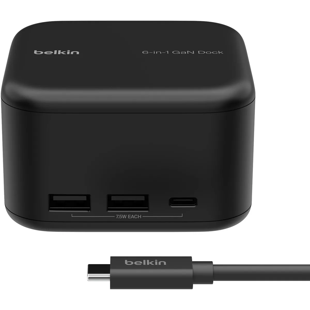 Belkin Belkin INC018ttBK 6-in-1 Core GaN Docking Station (Black) — product photo