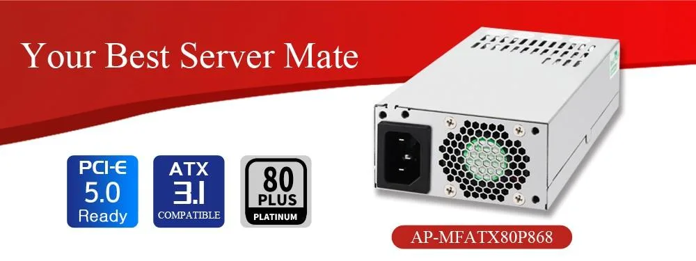 Athena Power Athena Power AP-MFATX80P868 800W server power supply — product photo