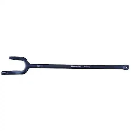 Claw valve wheel wrench, alloy steel, black oxide finish, 21 inch overall length