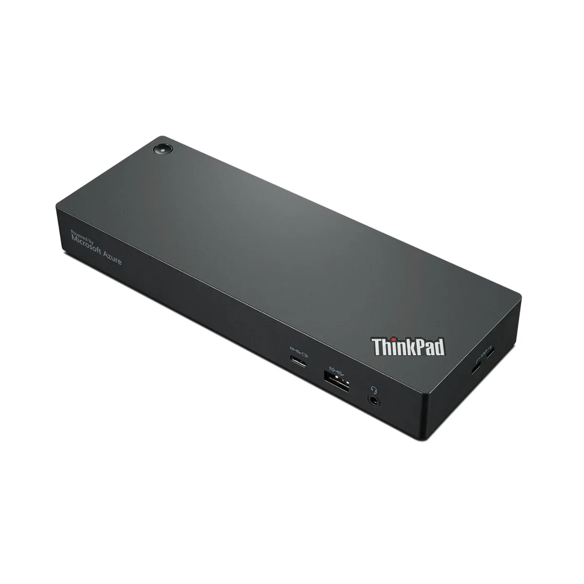 Black rectangular docking station with multiple ports