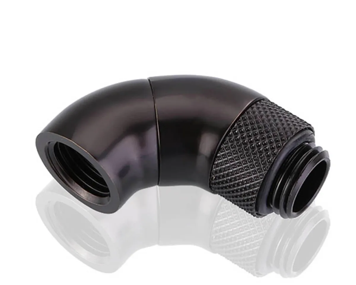 Bykski Bykski G 1/4in Male to Female 90 Degree Double Rotary Elbow Fitting DIY Cooling — product photo
