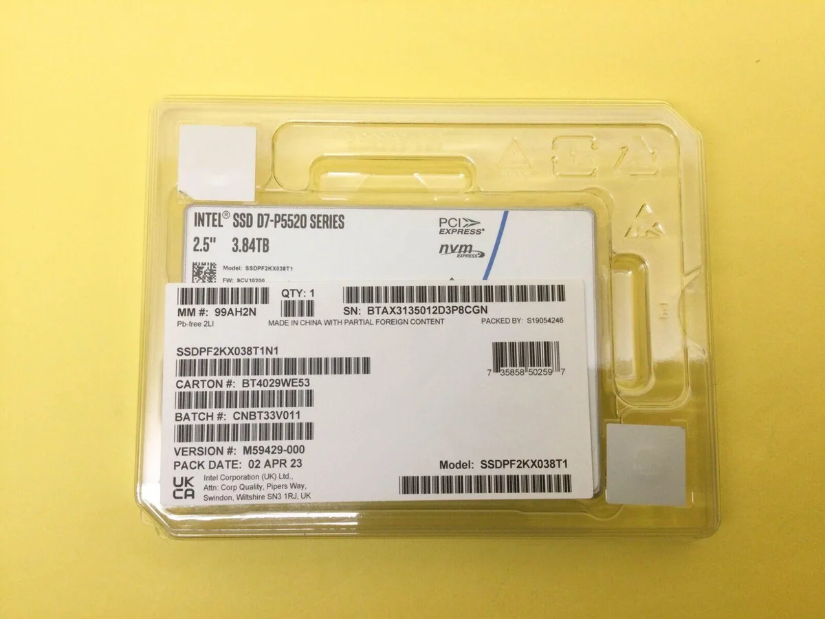 Intel Intel SSDPF2KX038T1 3.84 TB enterprise SSD — product photo