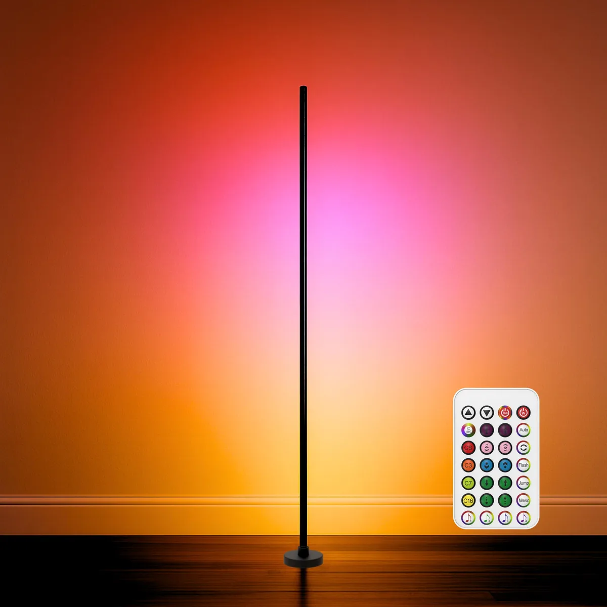 Boost Lighting, Inc. Boost Lighting, Inc. RGBICW Smart LED Corner Floor Lamp 58'' Round Base — product photo