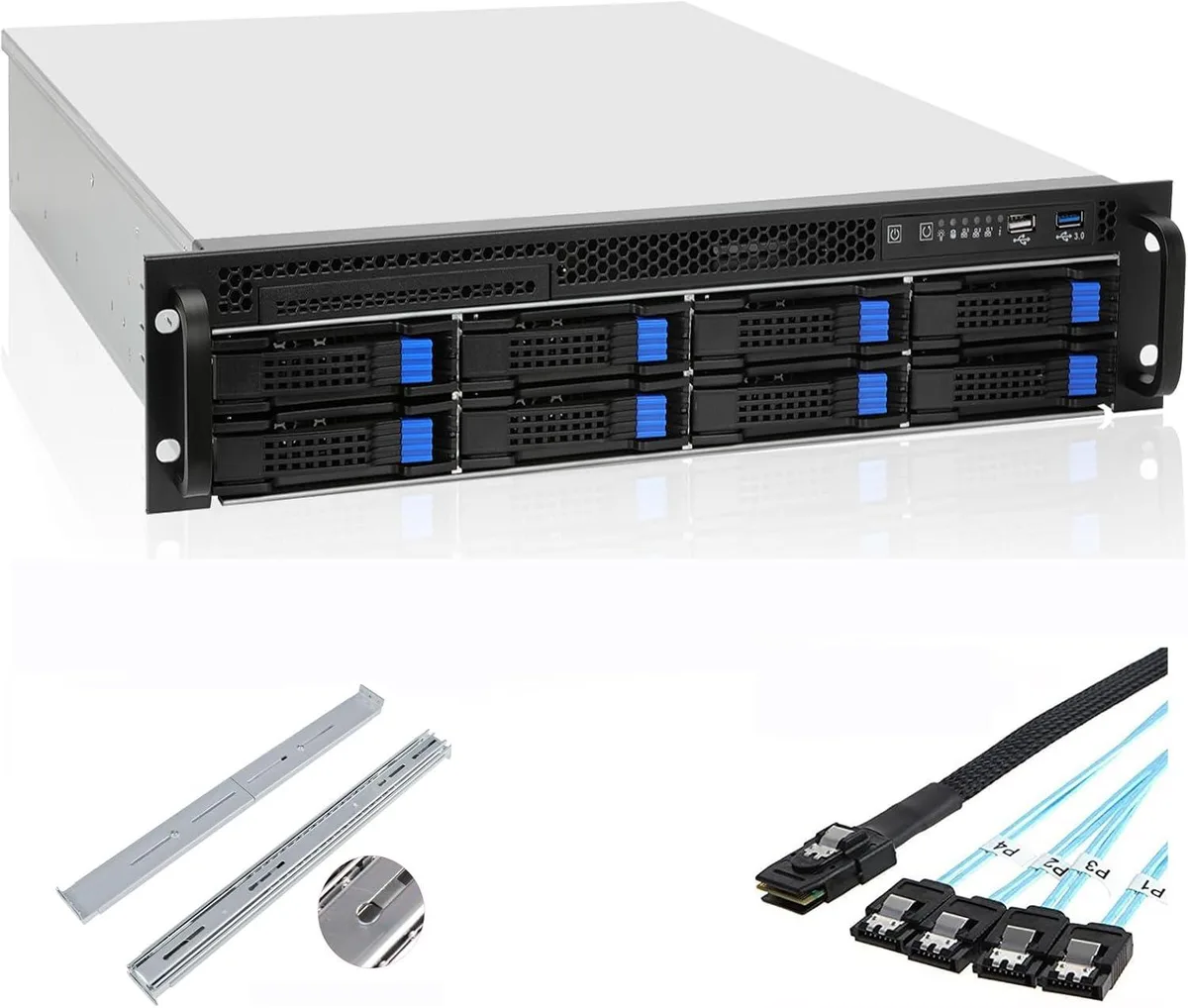BFKK BFKK 2U Server Chassis 8×3.5″ Hot-Swap 545 mm Depth — product photo