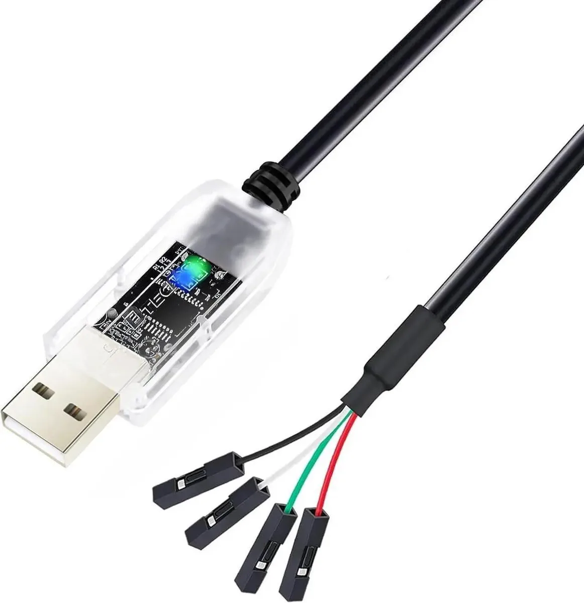 SMUGDESK SMUGDESK USB to TTL UART Serial Cable PL2303 3.3V TX RX LED 3FT — product photo
