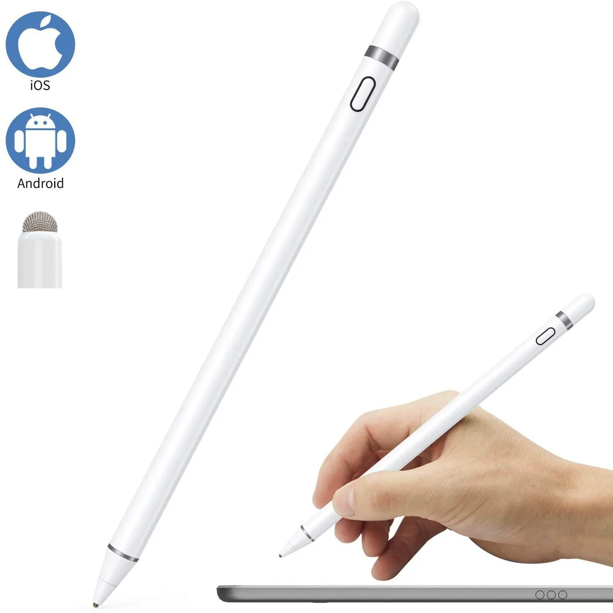 BONAEVER BONAEVER Active Stylus Pen White 1.45mm Dual Tip — product photo