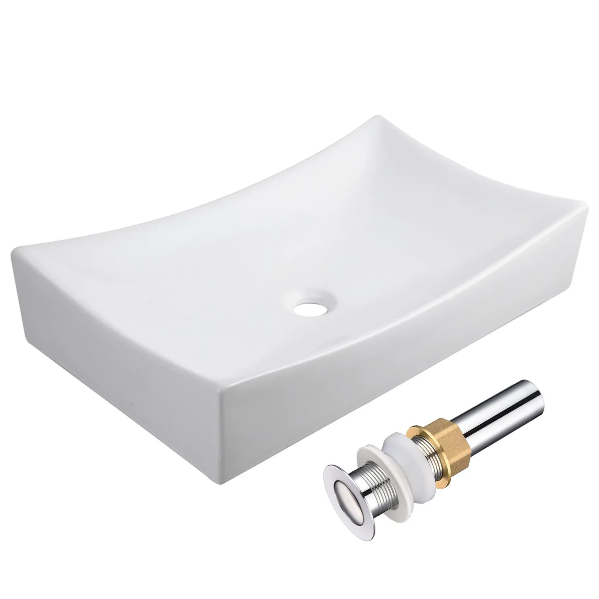 Yescom USA, Inc. Yescom USA, Inc. 80PSK011-655RTG-07-B undermount bathroom sink 26x15x5 — product photo