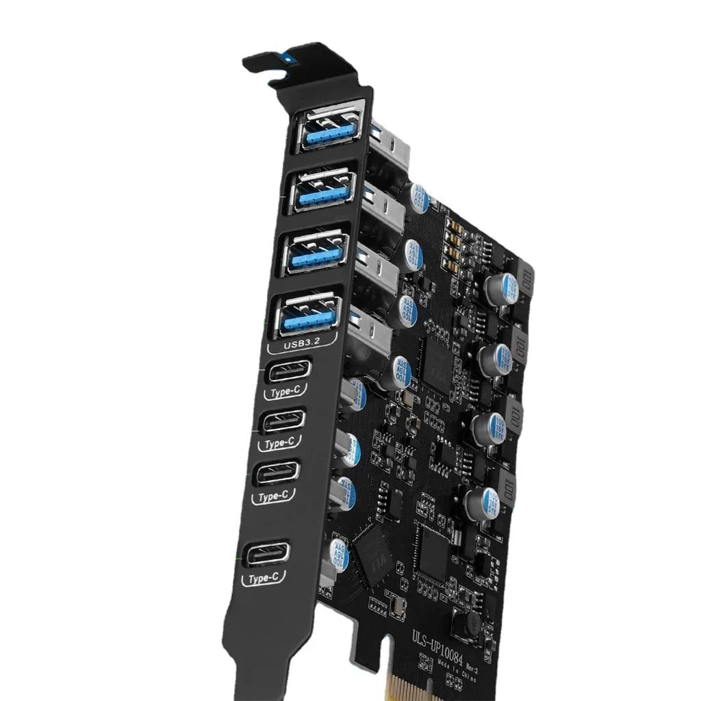 Yoetaun Yoetaun ULS-UP10084 8-Port PCIe USB 3.2 Card 20Gbps 4×Type-C 4×Type-A — product photo