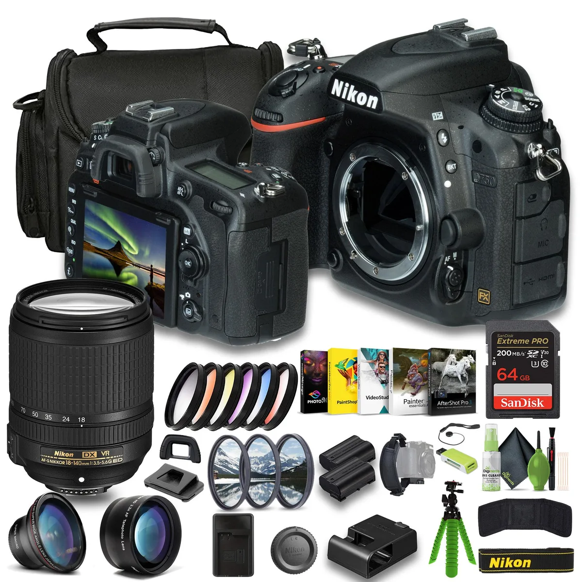 Nikon Inc Nikon D750 FX-format DSLR Camera Kit (1543) Bundle — product photo
