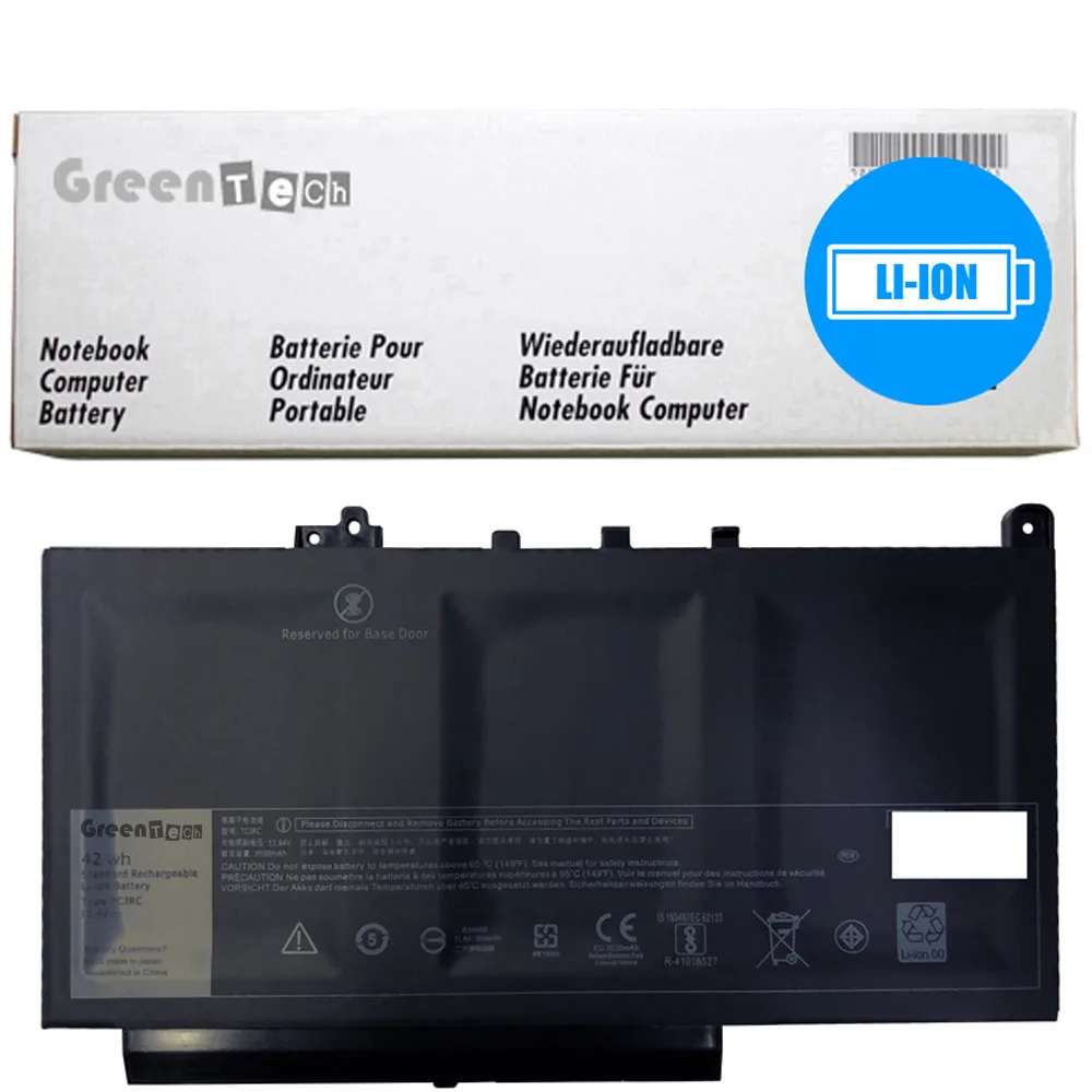 NShi NShi 7CJRC 11.4V 42Whr 3-Cell laptop battery for Dell Latitude E7270 E7470 — product photo