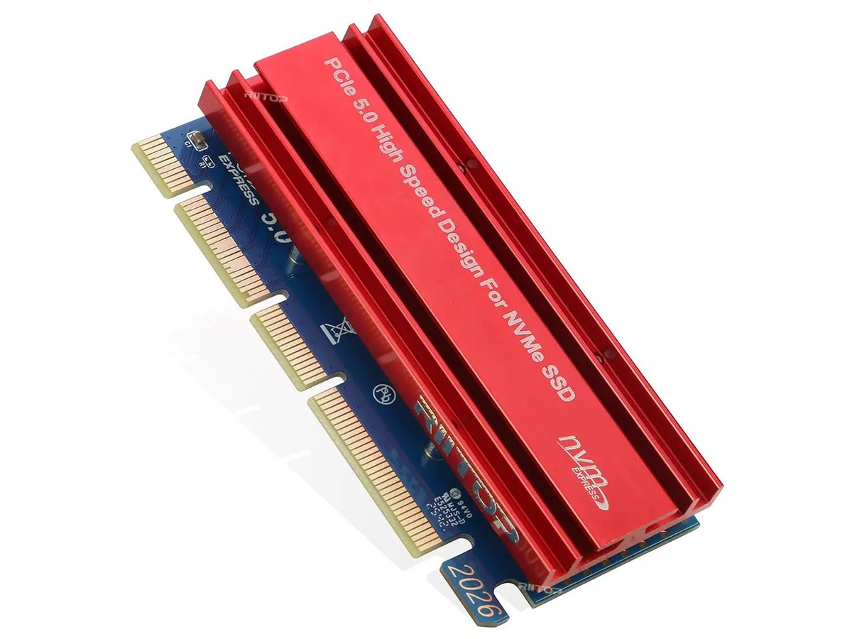 RIITOP RIITOP M2TPCE16X PCIe 5.0 M.2 NVMe adapter with heatsink — product photo