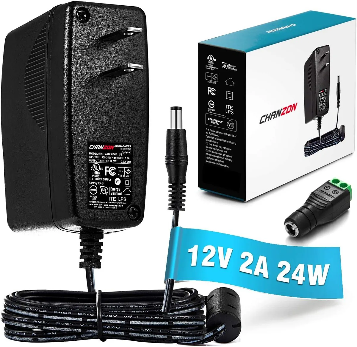BASEUS BASEUS 12V 2A 24W AC Adapter 5.5 x 2.1mm Plug — product photo