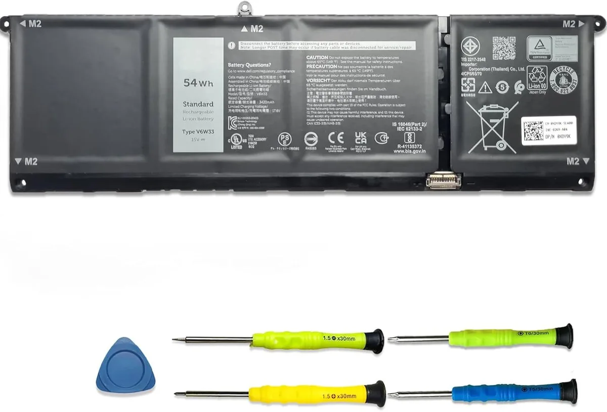 PISKEKAT PISKEKAT V6W33 54Wh laptop battery for Dell Inspiron Latitude Vostro — product photo