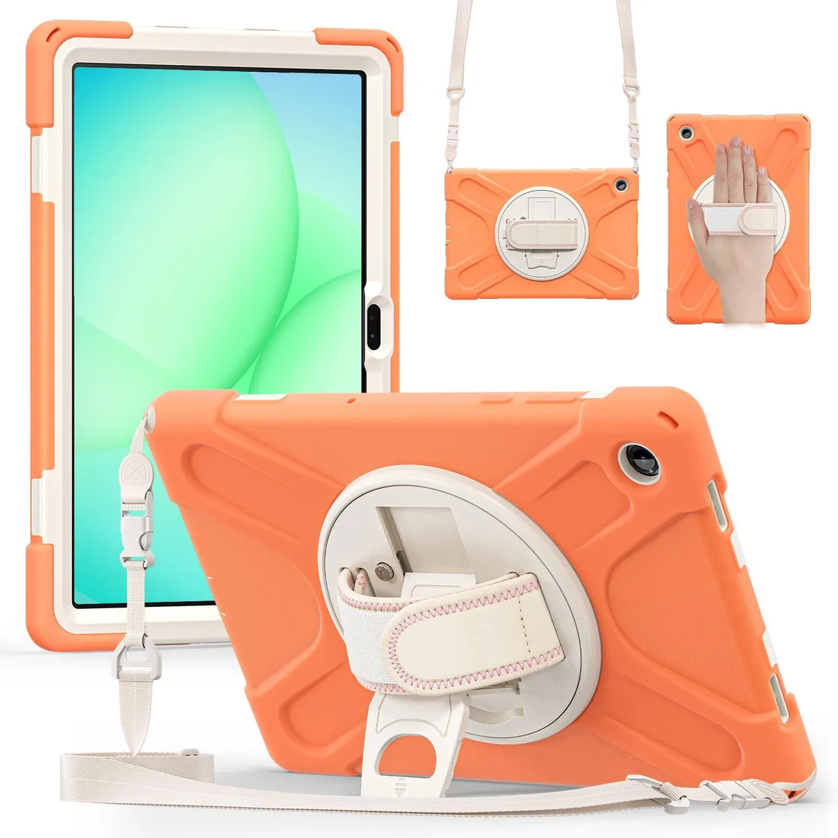 Timoom Timoom Shockproof Kids Case Coral Orange 11" 360° Stand Shoulder Strap Tab A11+ A9+ 2025 2023 — product photo