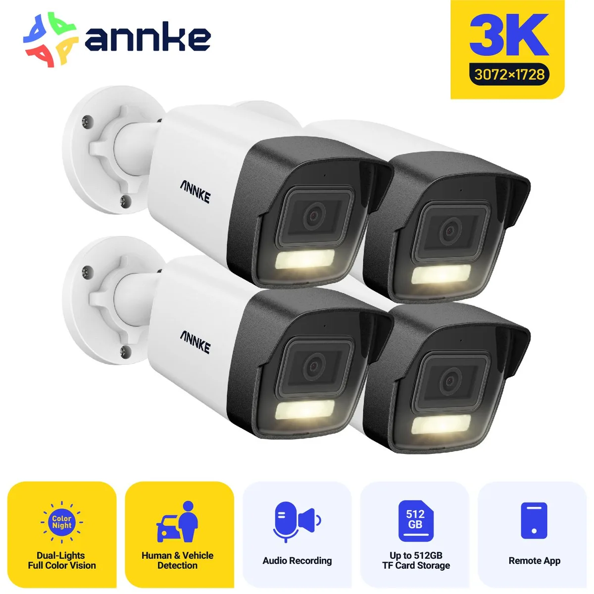 Annke Annke AC500 4-Camera 3K PoE Surveillance Security System — product photo