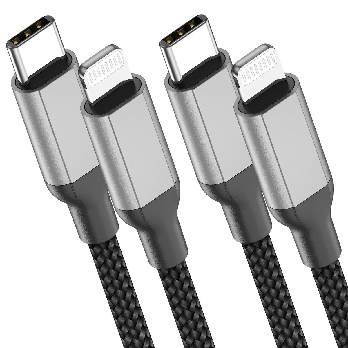 MCHOSE MCHOSE USB-C to Lightning cable 2-pack 2ft MFi certified — product photo