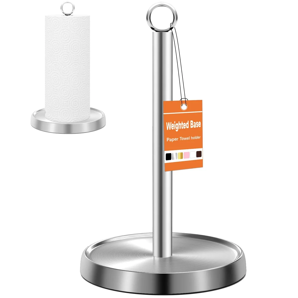Paroto Paper Towel Holder Countertop Stainless Steel Silver — product photo