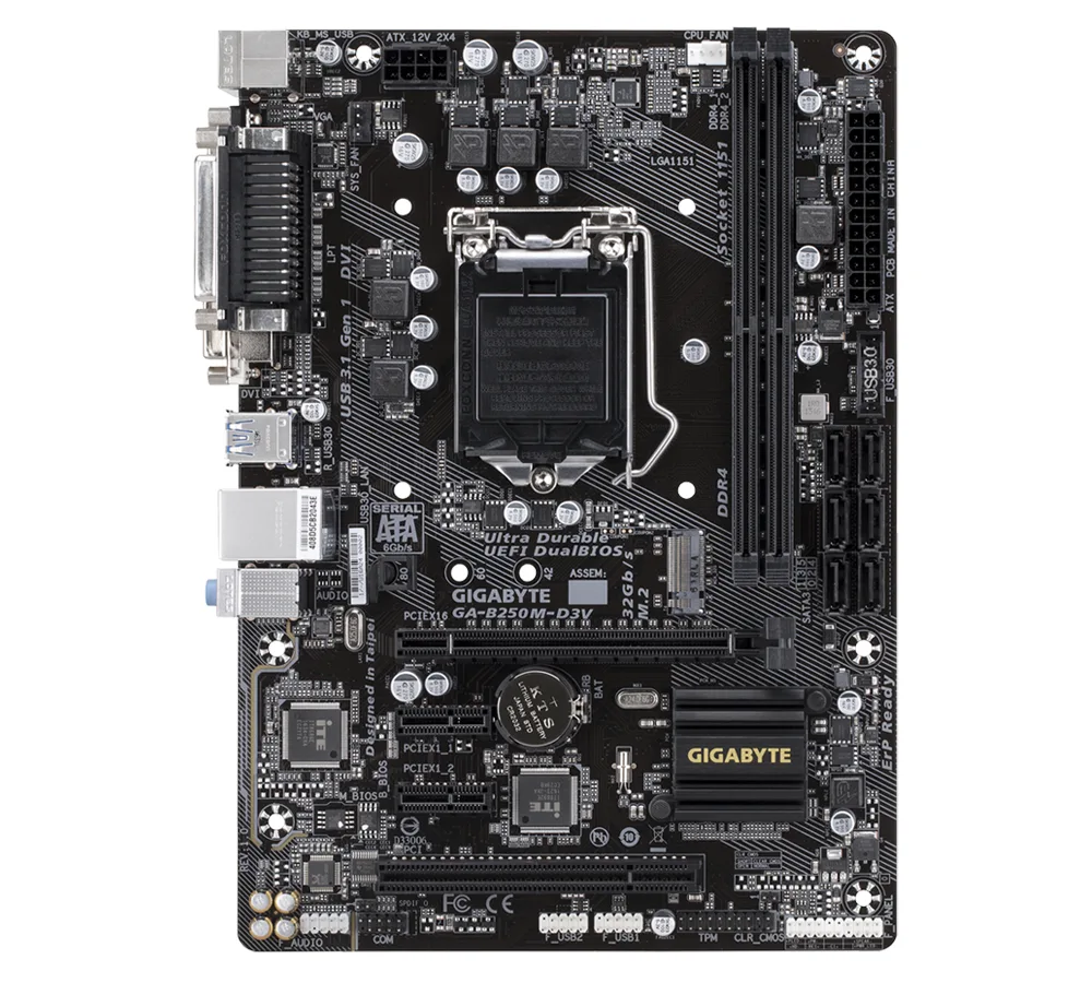 GIGABYTE GIGABYTE GA-B250M-D3V Intel motherboard — product photo