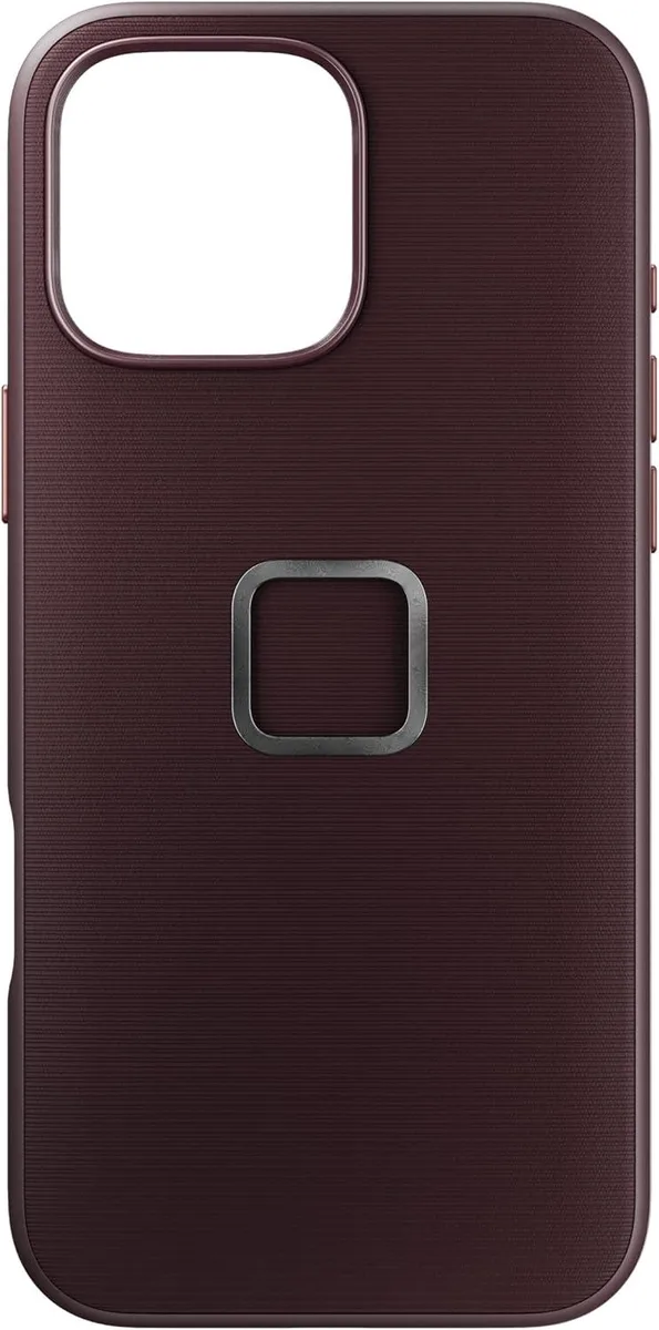 Slim dark grey fabric case for iPhone 16 Pro Max with magnetic mount system