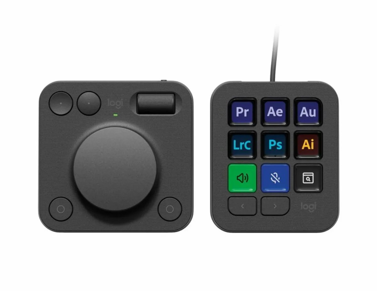 Graphite keypad with nine backlit LCD keys, separate Bluetooth dial pad and desktop stand