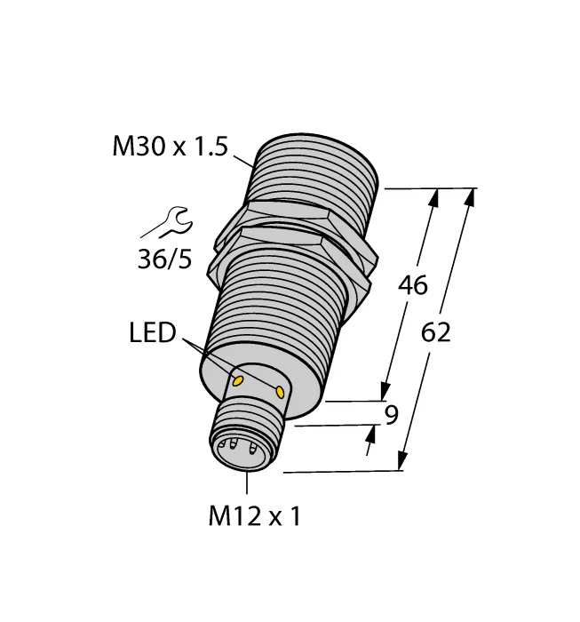 Turck Turck BI10-M30-VN4X 1582352 Inductive Sensor NPN M30×1.5 10mm IP68 — product photo