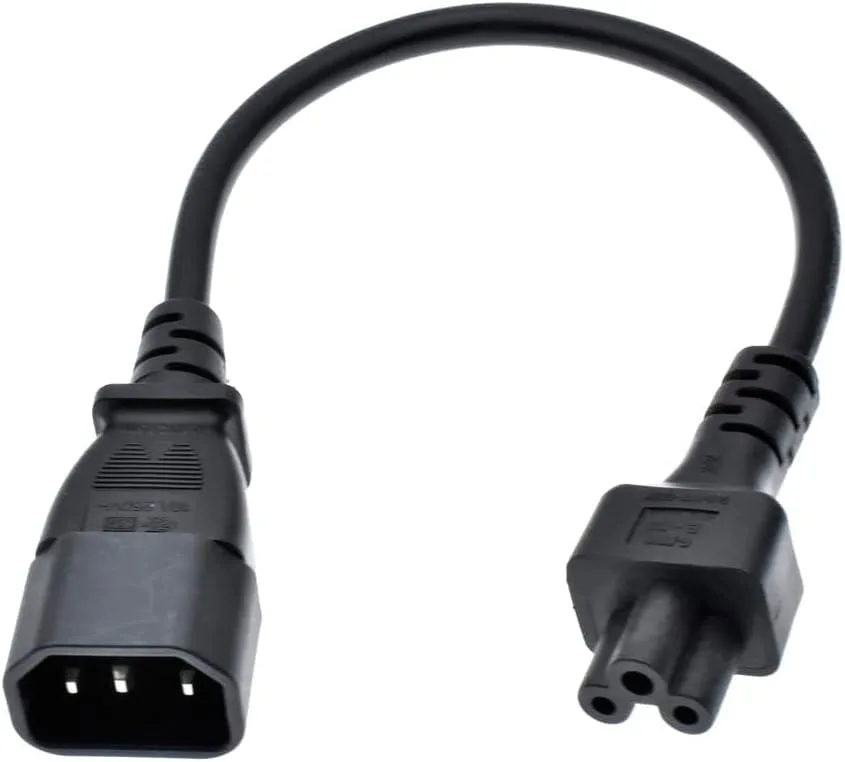 TeKit TeKit IEC C14 to C5 Power Extension Cord 2ft 60cm 18AWG 2.5A 250V — product photo