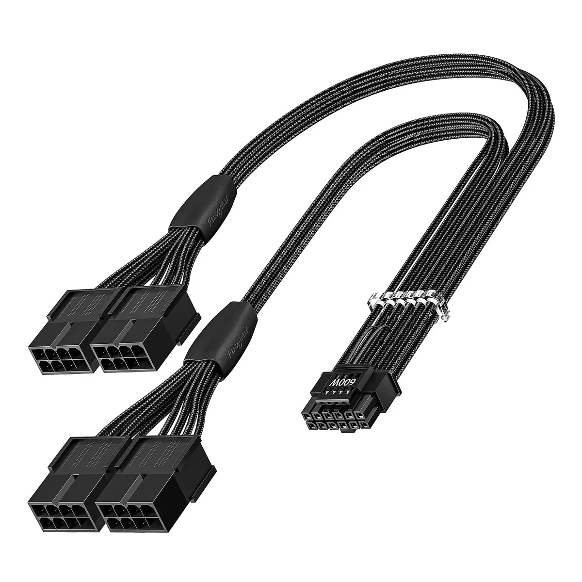 Vszerda Vszerda 16pin to 4x8pin PCI-e 5.0 Extension Cable 40cm 16AWG Black — product photo