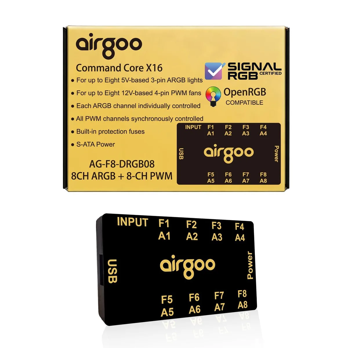 Airgoo Airgoo AG-F8-DRGB08 8-Channel ARGB PWM Fan Control — product photo