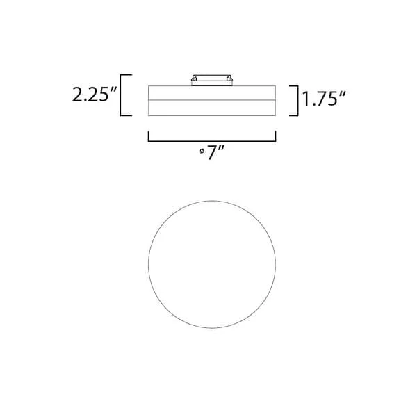 Maxim Mfg. Maxim Mfg. 57682 Illuminaire II 1-Light 7" Bronze Flush Mount — product photo