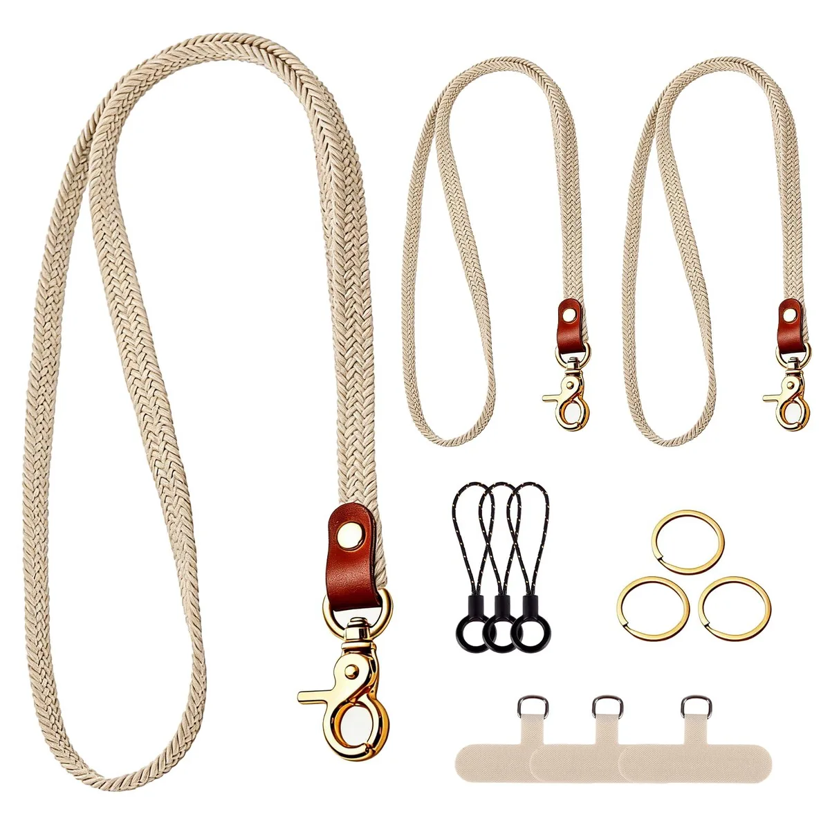  3-Pack Stretchy Lanyards Badges Teacher Multi-Purpose Women Keys — product photo