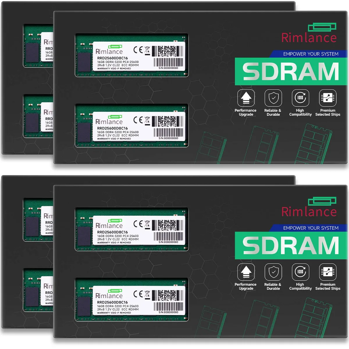 RIMLANCE RIMLANCE RRD25600D4C8K128 128GB (8x16GB) DDR4 3200MHz ECC RDIMM — product photo