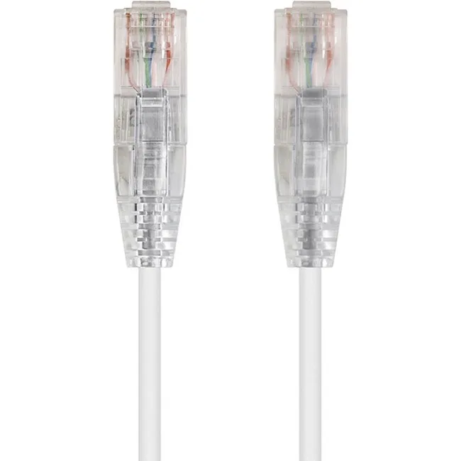 Monoprice Inc. Monoprice 113530 Cat6 Ethernet Patch Cable 3 ft White SlimRun 28AWG — product photo