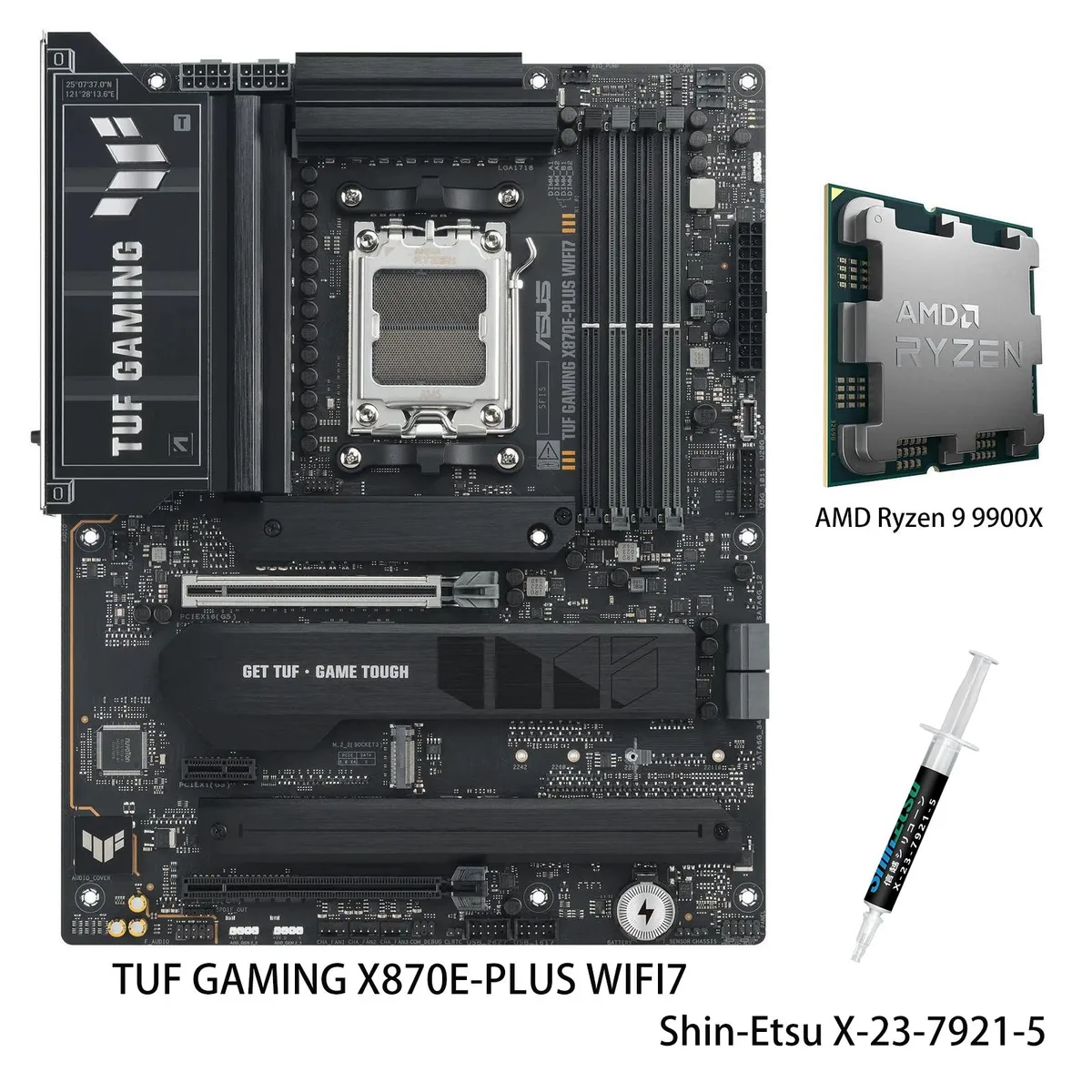 ASUS ASUS TUF GAMING X870E-PLUS WIFI7 &amp; Ryzen 9 9900X Combo — product photo